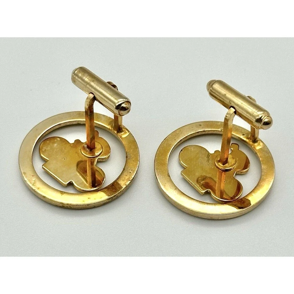 Vintage 1970s Schwinn Bicycle Cufflinks Dealer Promo Cyclist Racing Bike